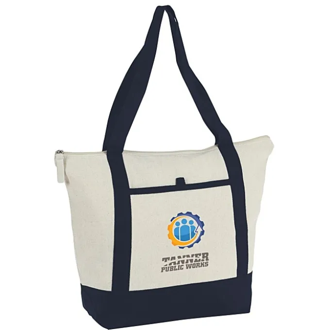 Isle Zippered Organic Cotton Tote - Full Color