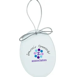 Jade Crystal Ornament - Oval - Full Color