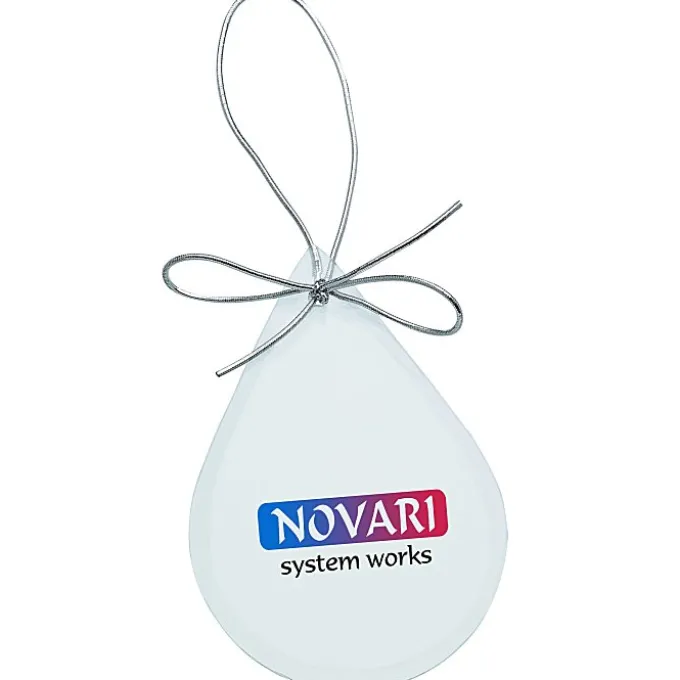 Jade Crystal Ornament - Teardrop - Full Color