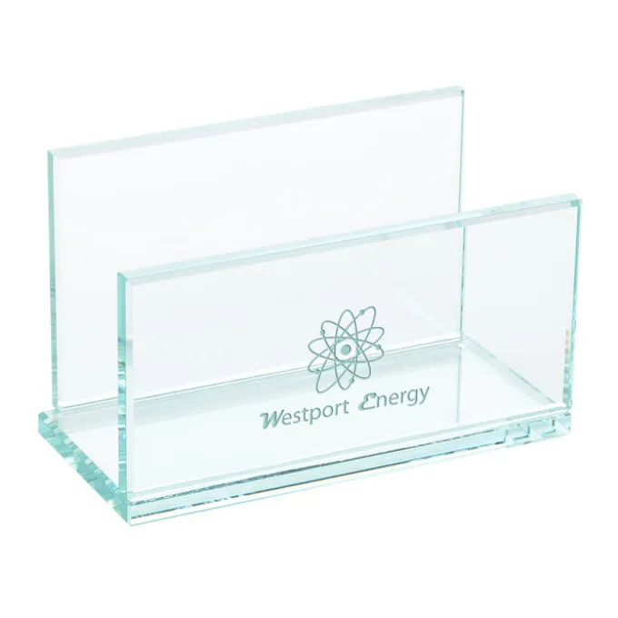 Jade Glass Business Card Holder