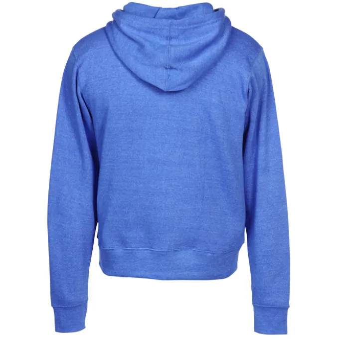 J. America Tri-Blend Full-Zip Hoodie - Embroidered