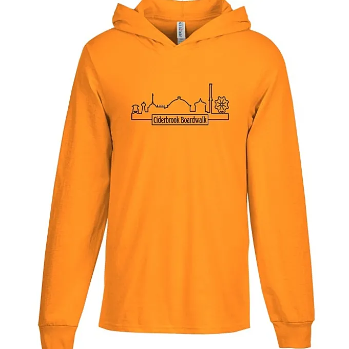 Jerzees Classics Cotton Long Sleeve Hooded T-Shirt - Screen