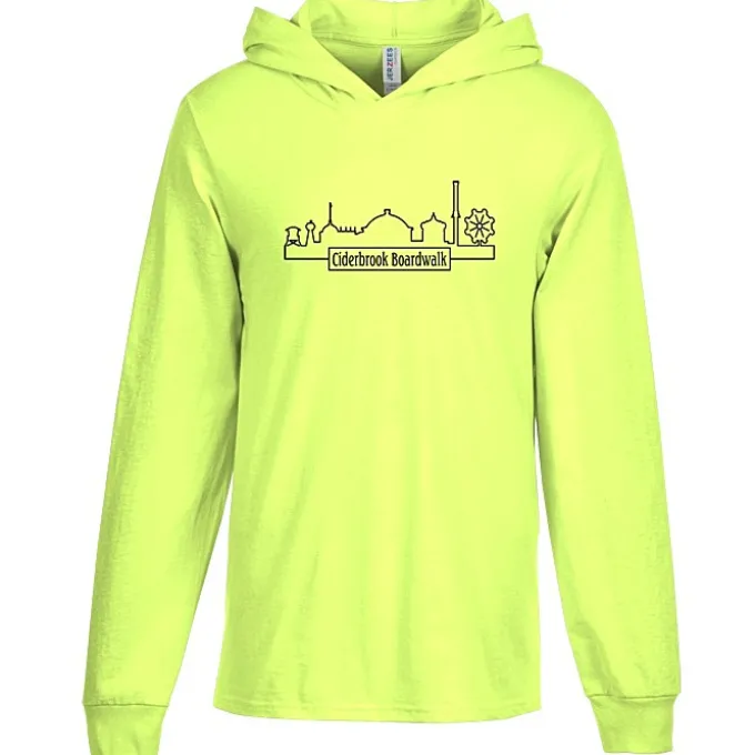 Jerzees Classics Cotton Long Sleeve Hooded T-Shirt - Screen