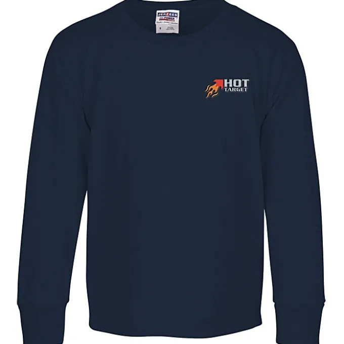 Jerzees Dri-Power 50/50 LS T-Shirt - Youth - Embroidered