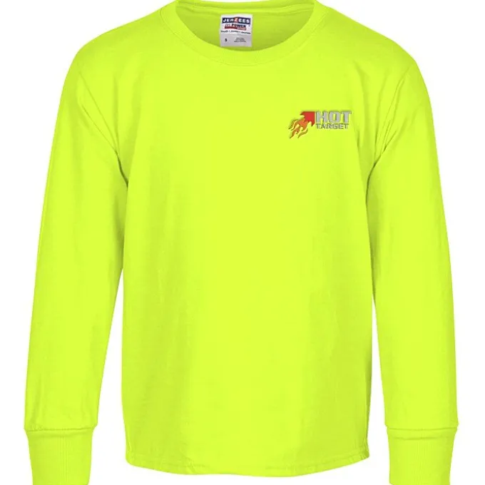 Jerzees Dri-Power 50/50 LS T-Shirt - Youth - Embroidered