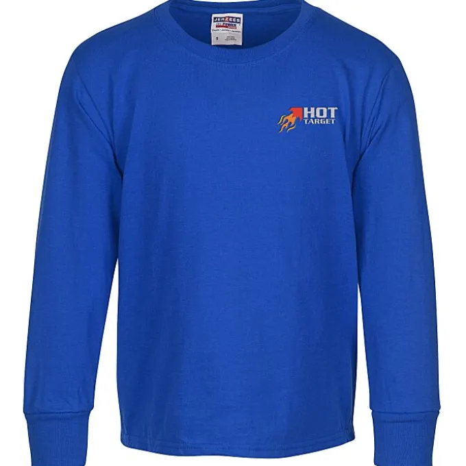 Jerzees Dri-Power 50/50 LS T-Shirt - Youth - Embroidered