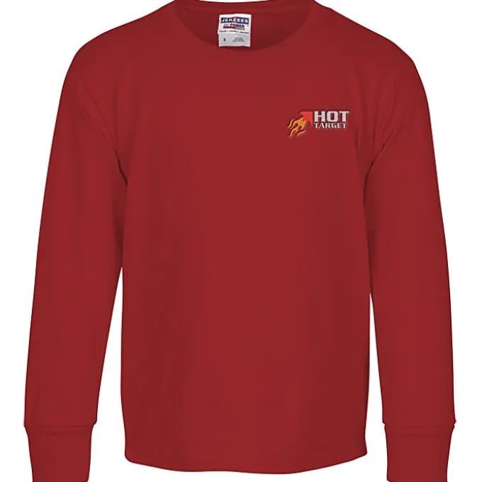 Jerzees Dri-Power 50/50 LS T-Shirt - Youth - Embroidered