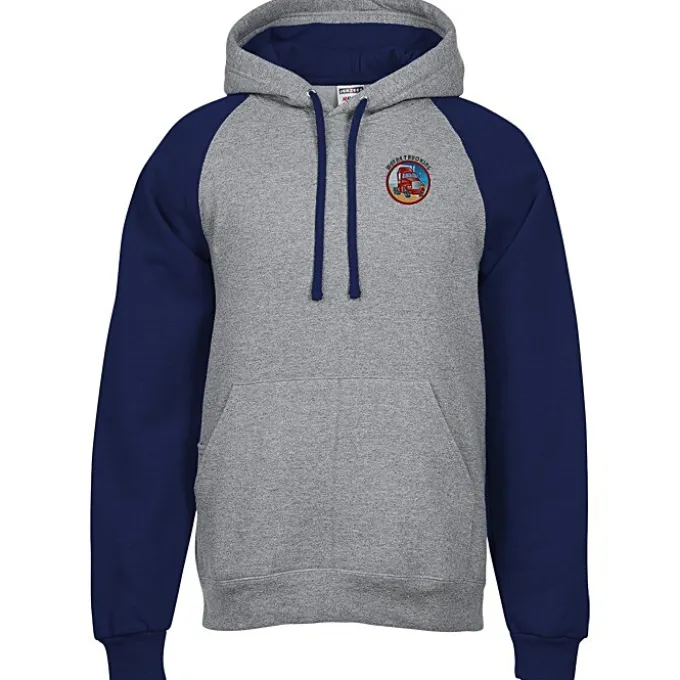 Jerzees NuBlend Colorblock Hoodie - Embroidered