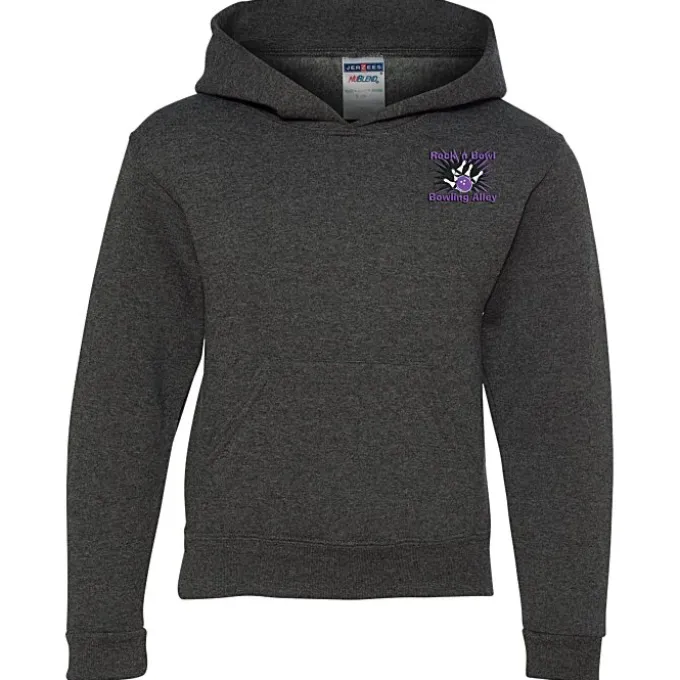 Jerzees Nublend Hooded Sweatshirt - Youth - Embroidered