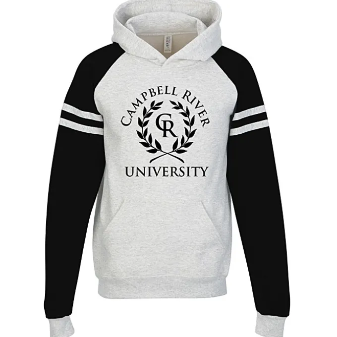 Jerzees Nublend Varsity Colorblocked Raglan Hooded Sweatshirt