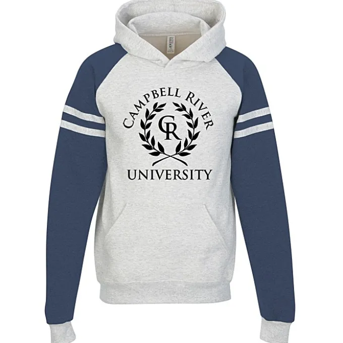 Jerzees Nublend Varsity Colorblocked Raglan Hooded Sweatshirt
