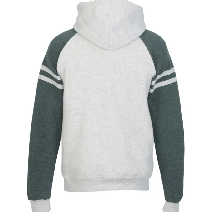 Jerzees Nublend Varsity Colorblocked Raglan Hooded Sweatshirt