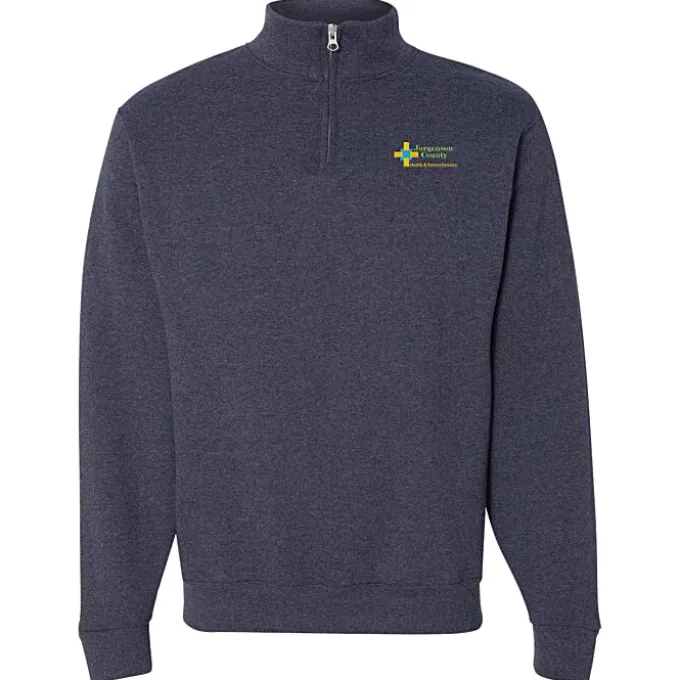 Jerzees NuBlend 1/4-Zip Sweatshirt - Embroidered
