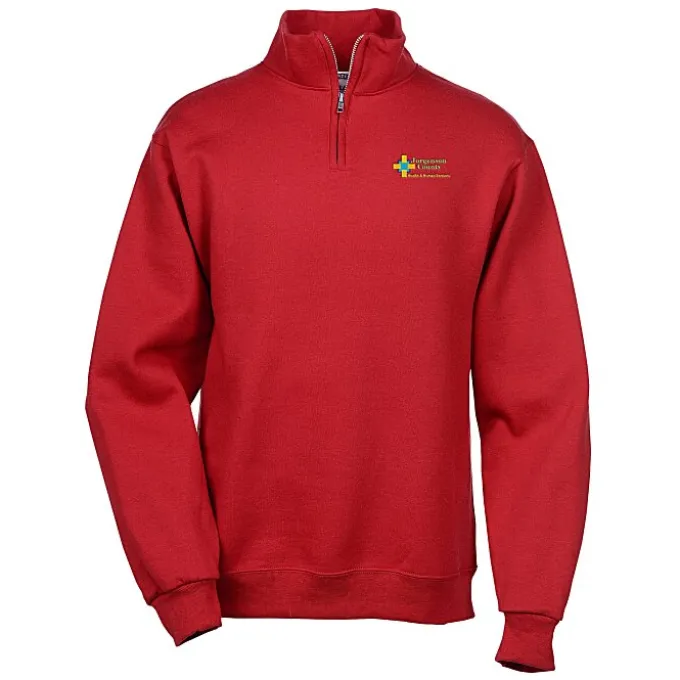 Jerzees NuBlend 1/4-Zip Sweatshirt - Embroidered
