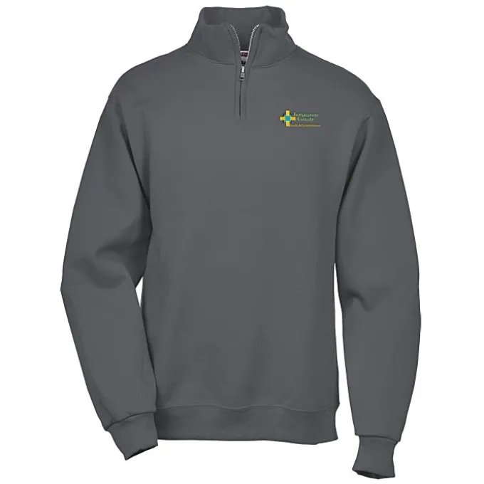Jerzees NuBlend 1/4-Zip Sweatshirt - Embroidered