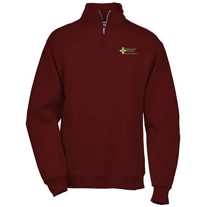 Jerzees NuBlend 1/4-Zip Sweatshirt - Embroidered
