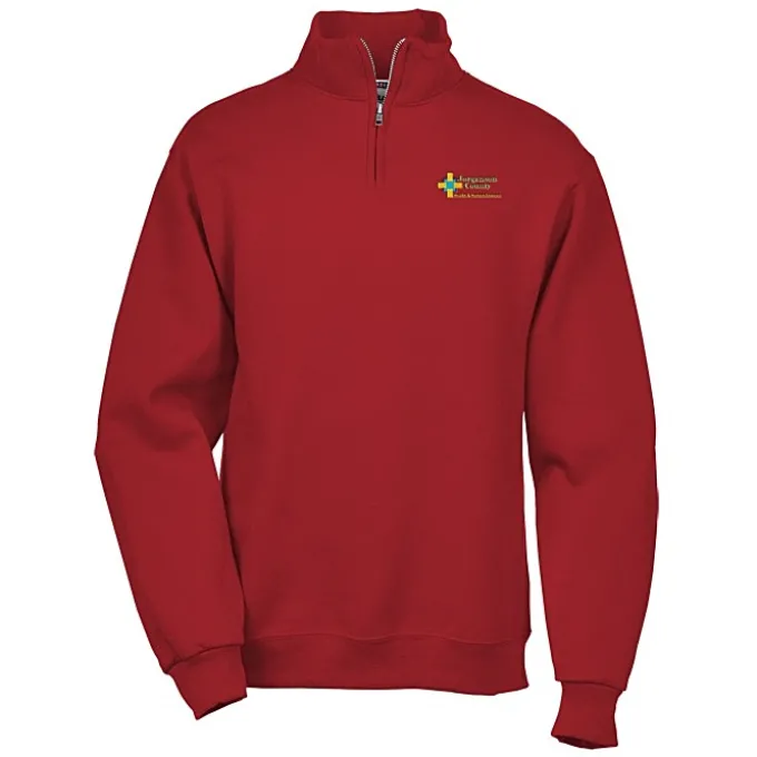 Jerzees NuBlend 1/4-Zip Sweatshirt - Embroidered