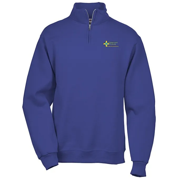 Jerzees NuBlend 1/4-Zip Sweatshirt - Embroidered