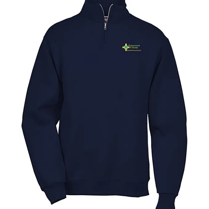Jerzees NuBlend 1/4-Zip Sweatshirt - Embroidered - 24 hr