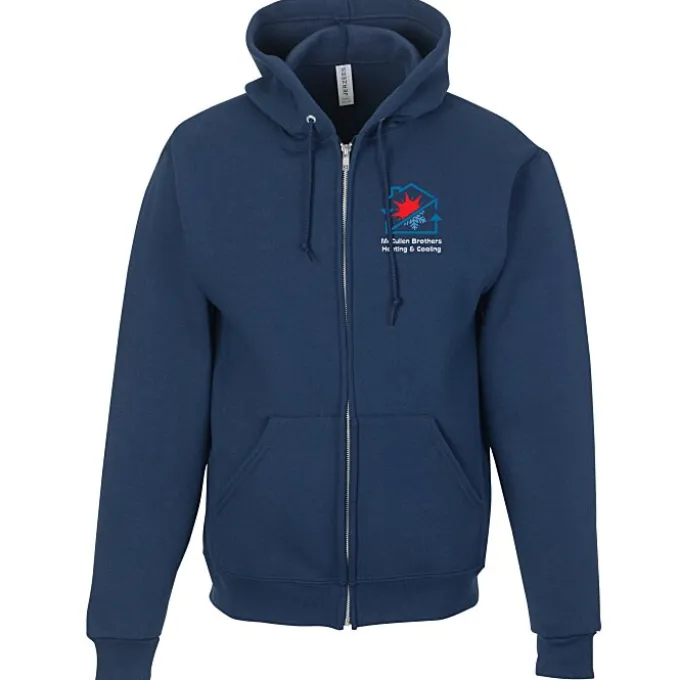 Jerzees Rugged Fleece Full-Zip Hooded Sweatshirt - Full Color