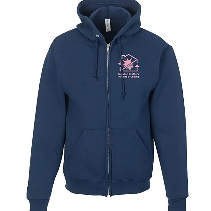 Jerzees Rugged Fleece Full-Zip Hooded Sweatshirt - Screen