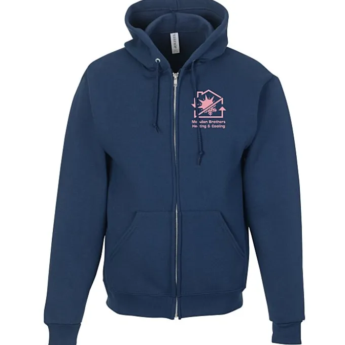 Jerzees Rugged Fleece Full-Zip Hooded Sweatshirt - Screen