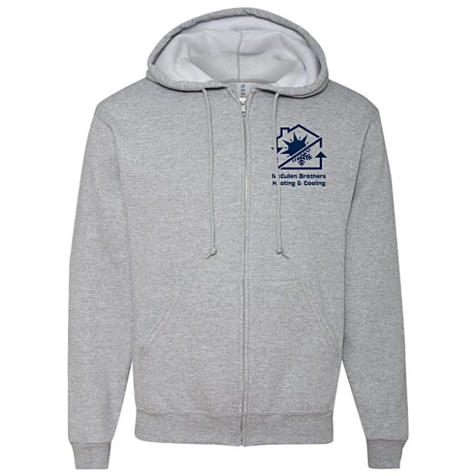 Jerzees Rugged Fleece Full-Zip Hooded Sweatshirt - Screen
