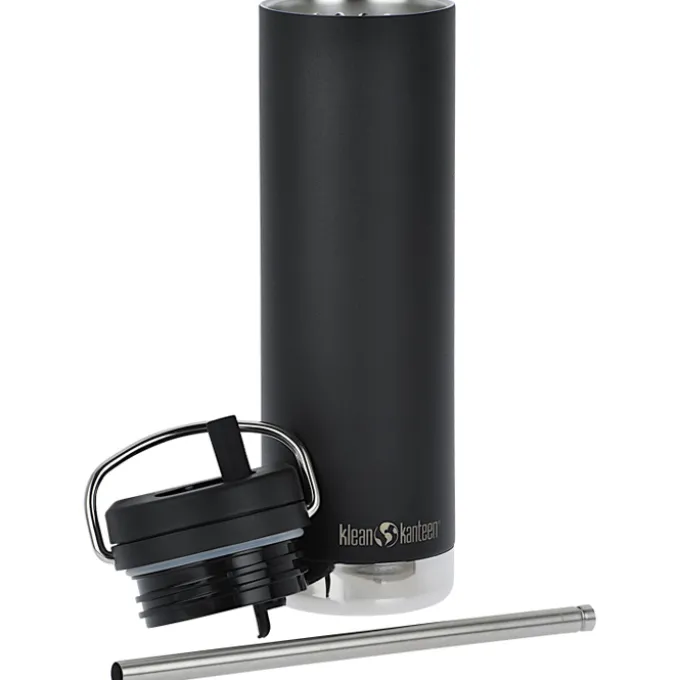 Klean Kanteen TKWide Vacuum Bottle with Straw Lid - 20 oz - 24 hr