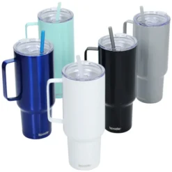 Koozie® Big Vacuum Mug with Straw - 40 oz