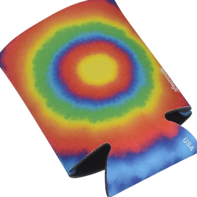 Koozie® Chill Collapsible Can Cooler - Tie-Dye Bullseye