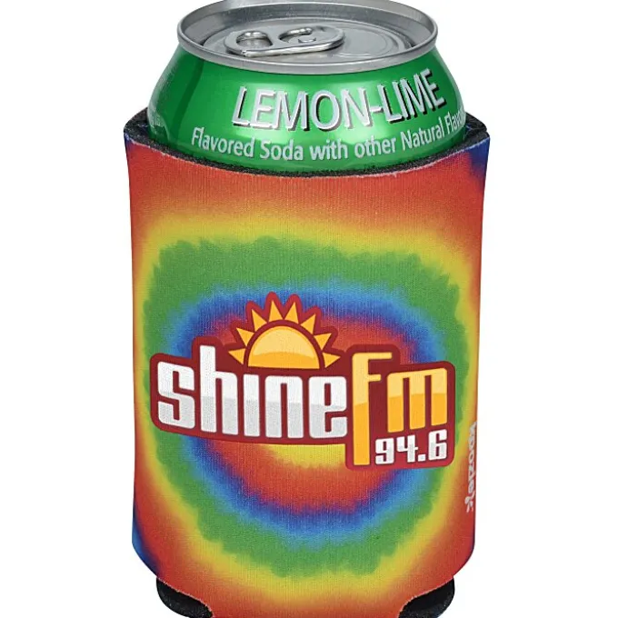 Koozie® Chill Collapsible Can Cooler - Tie-Dye Bullseye