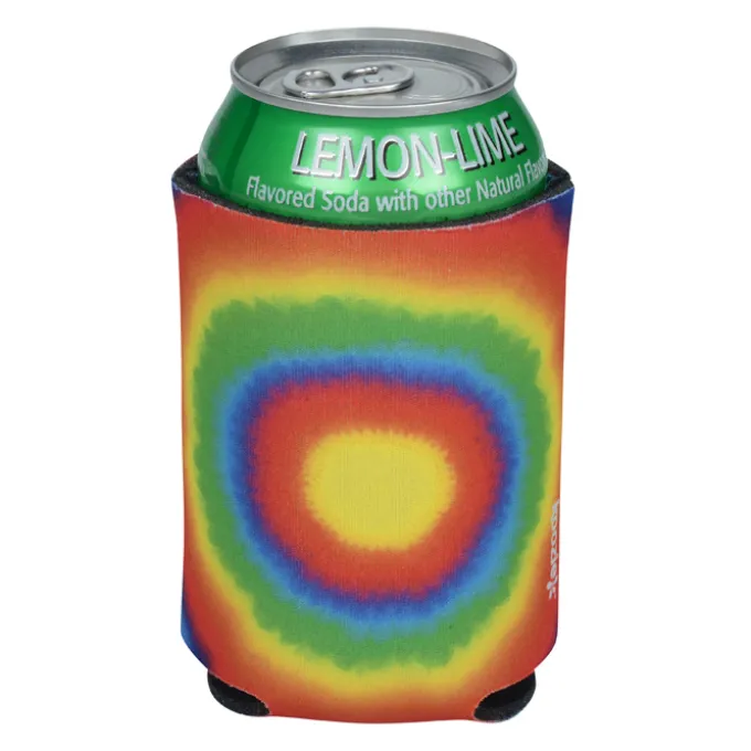Koozie® Chill Collapsible Can Cooler - Tie-Dye Bullseye
