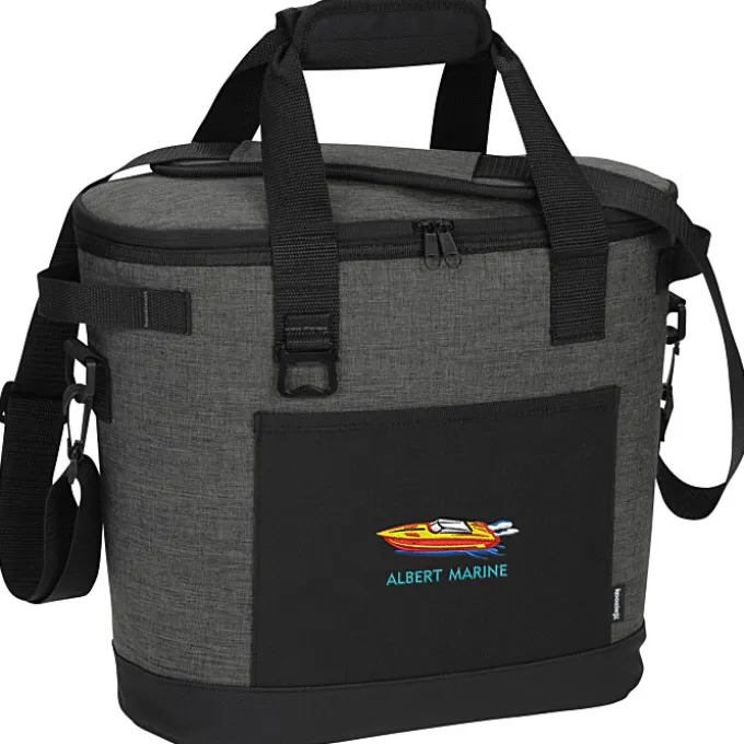 Koozie® Heathered 20-Can Tub Cooler Tote - Embroidered