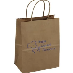 Kraft Paper Brown Shopping Bag - 10 3/4 inches x 8 inches