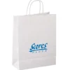 Kraft Paper White Shopping Bag - 13 inches x 10 inches