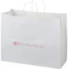 Kraft Paper White Shopping Bag - 12 inches x 16 inches