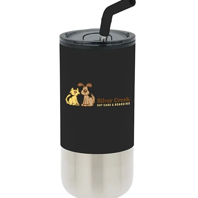 Lagom Tumbler with Stainless Straw - 16 oz - Full Color