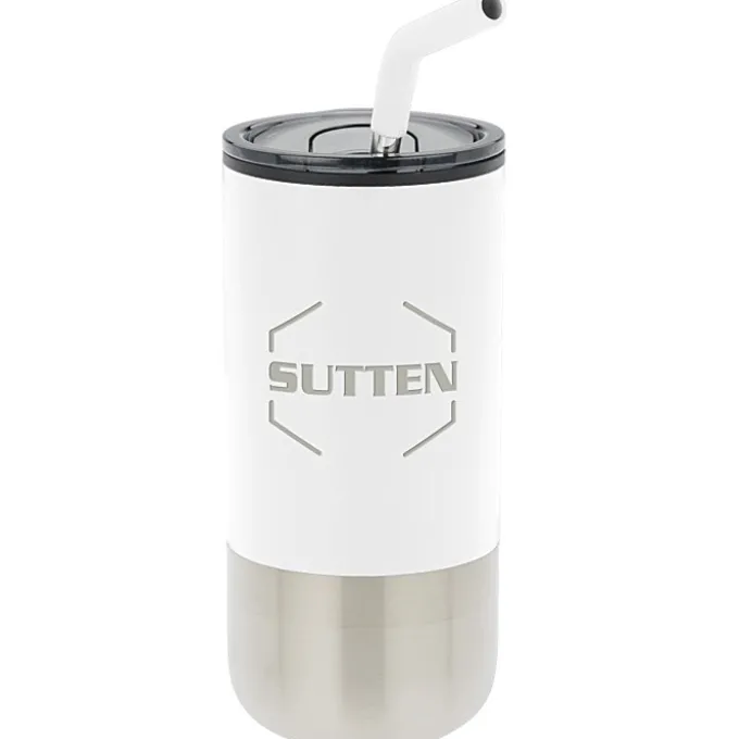 Lagom Tumbler with Stainless Straw - 16 oz - Laser Engraved