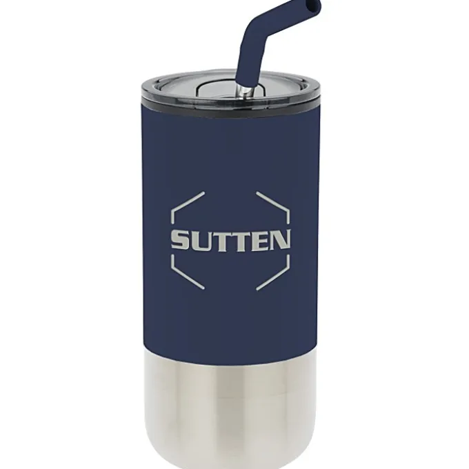 Lagom Tumbler with Stainless Straw - 16 oz - Laser Engraved