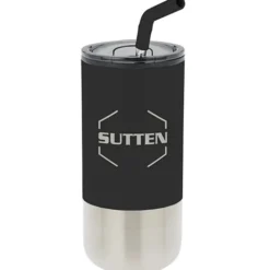 Lagom Tumbler with Stainless Straw - 16 oz - Laser Engraved