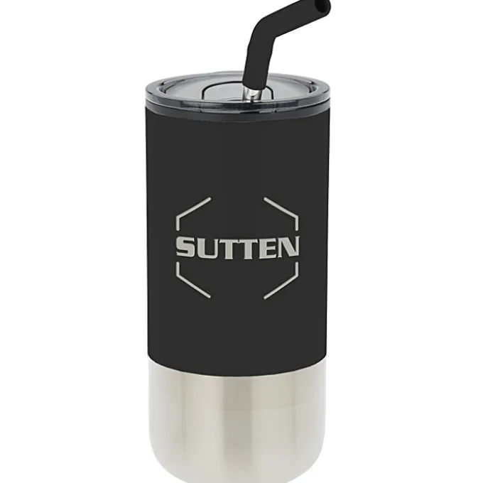 Lagom Tumbler with Stainless Straw - 16 oz - Laser Engraved