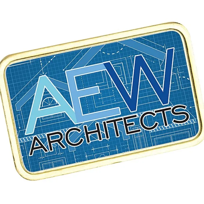 Laminate Lapel Pin - Rectangle - 24 hr