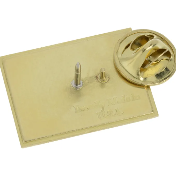 Laminate Lapel Pin - Small Rectangle - 24 hr