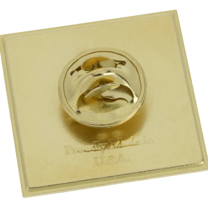 Laminate Lapel Pin - Square - 24 hr
