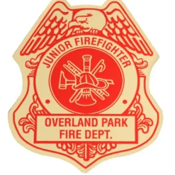 Lapel Sticker by the Roll - Junior Firefighter Badge
