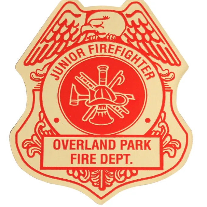 Lapel Sticker by the Roll - Junior Firefighter Badge