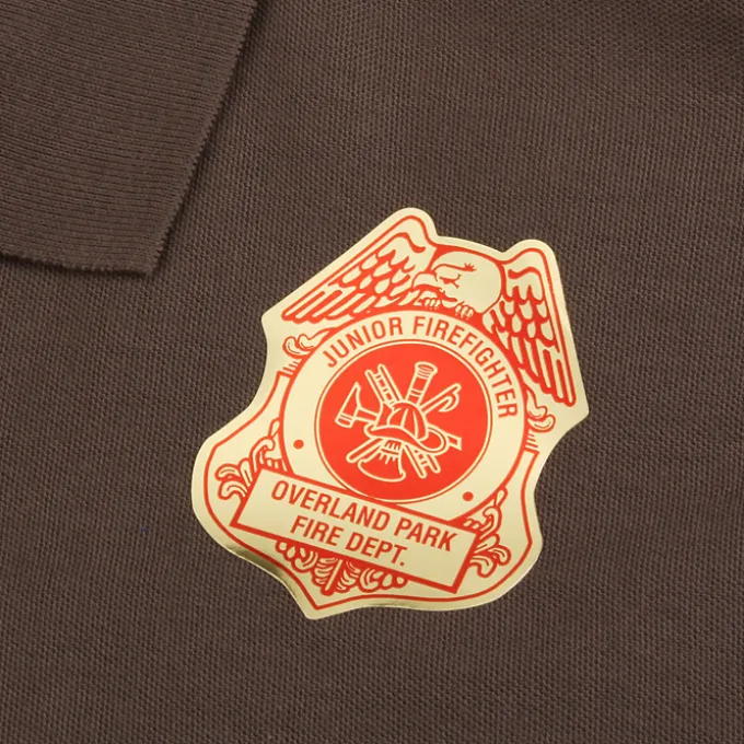 Lapel Sticker by the Roll - Junior Firefighter Badge