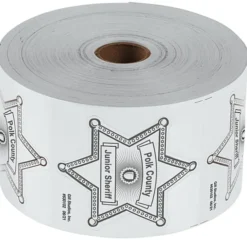 Lapel Sticker by the Roll - Sheriff Badge