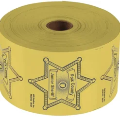 Lapel Sticker by the Roll - Sheriff Badge