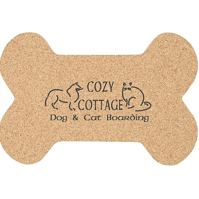 Large Cork Coaster - Bone